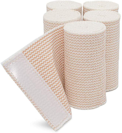 Bandagens esportivas elásticas de algodão de compressão esticada